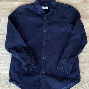 TNA Navy Corduroy Button Down